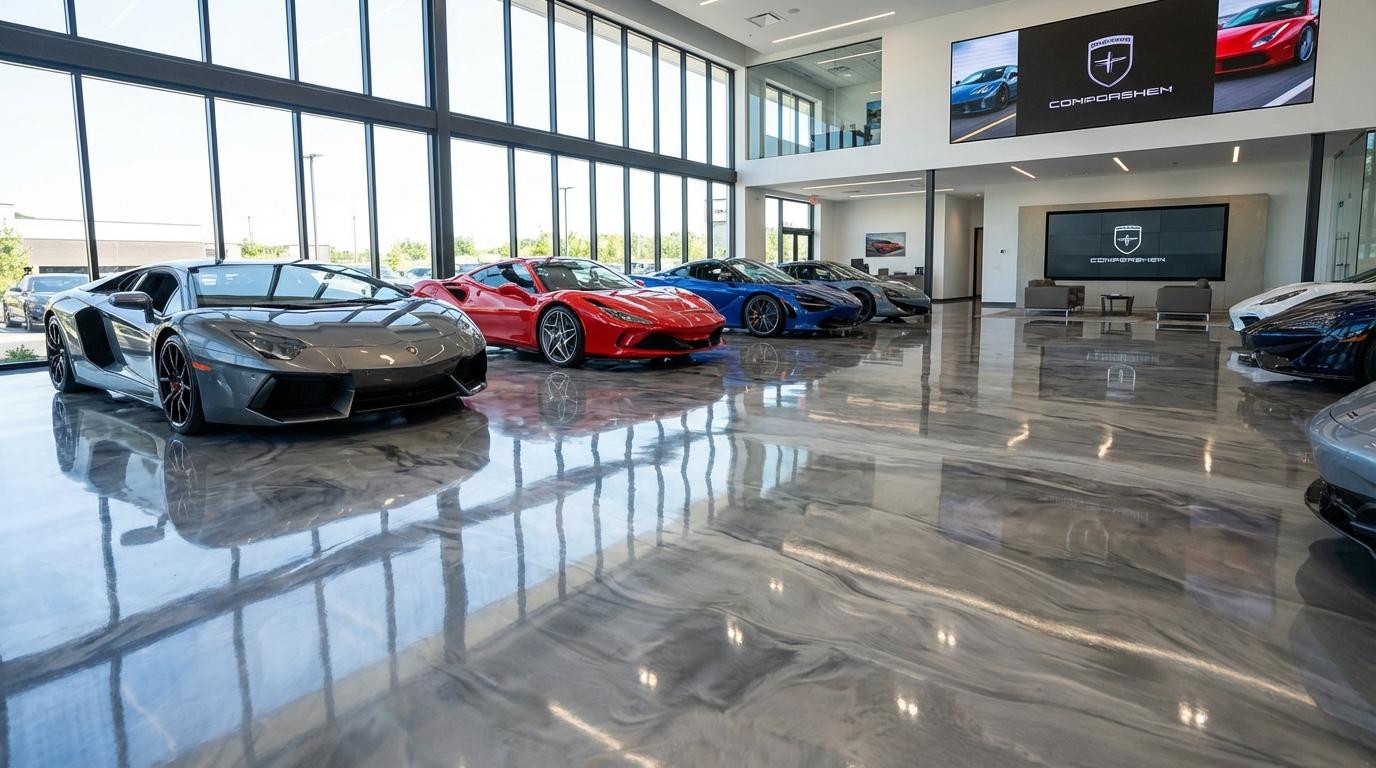 Luxury Dealership Metallic Floor